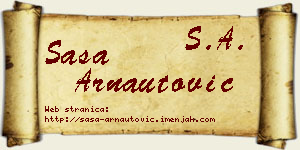 Saša Arnautović vizit kartica